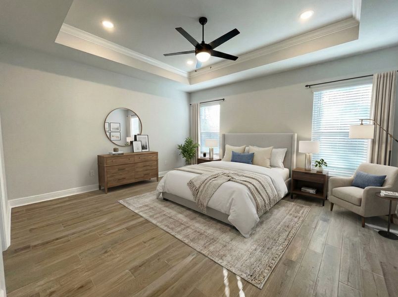 Front exterior of a new home in Iron Rock, Cantonment, FL, highlighting curb appeal (Image 5). Front exterior of a new home in Iron Rock, Cantonment, FL, highlighting curb appeal (Image 5).