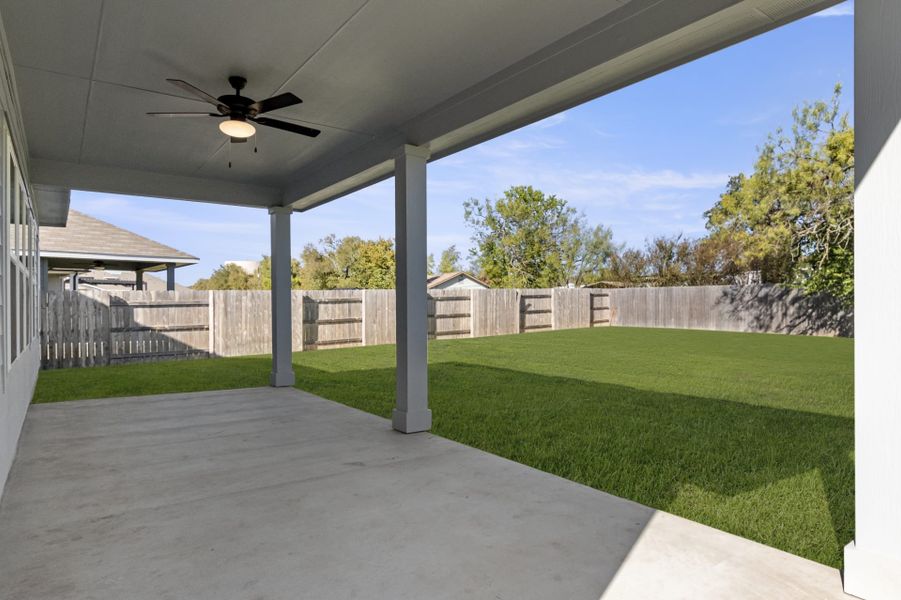 Exterior details and patio area of a home in Orchard Ridge, Liberty Hill (Image 31).