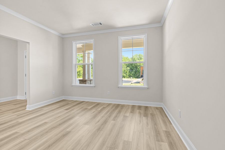 Representative unfurnished interior of a home built from the Kirkwood by Taylor Morrison in Falls Creek, Flowery Branch (Image 13). Representative unfurnished interior of a home built from the Kirkwood by Taylor Morrison in Falls Creek, Flowery Branch (Image 13).