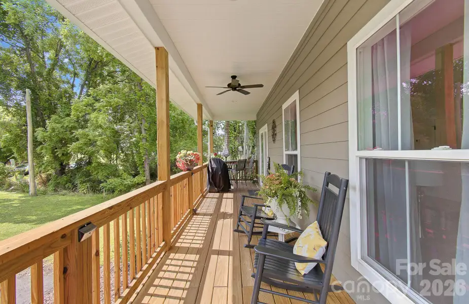 Large covered porch