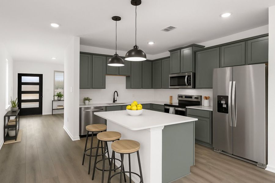 Representative furnished interior of a home built from the Tarrant Colony At Pinehurst by Brohn Homes in Colony at Pinehurst, Pinehurst (Image 4).