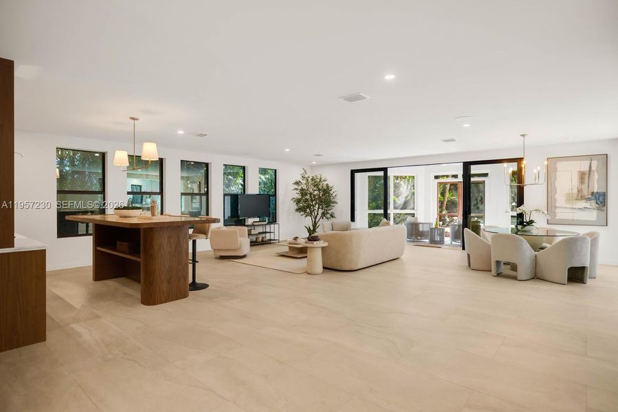 Furnished interior view inside a new home in , Miami (Image 16).