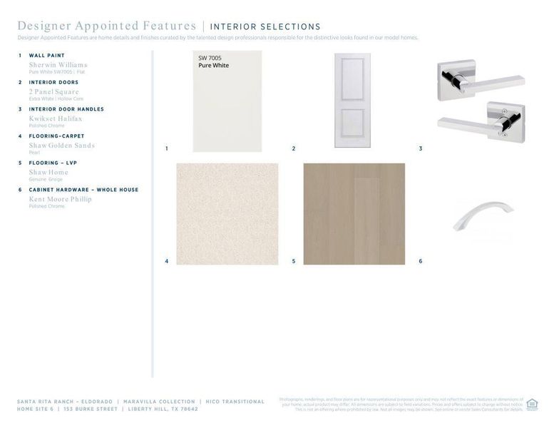 Sample of building materials used in homes in Santa Rita Ranch - Eldorado, Liberty Hill (Image 4).