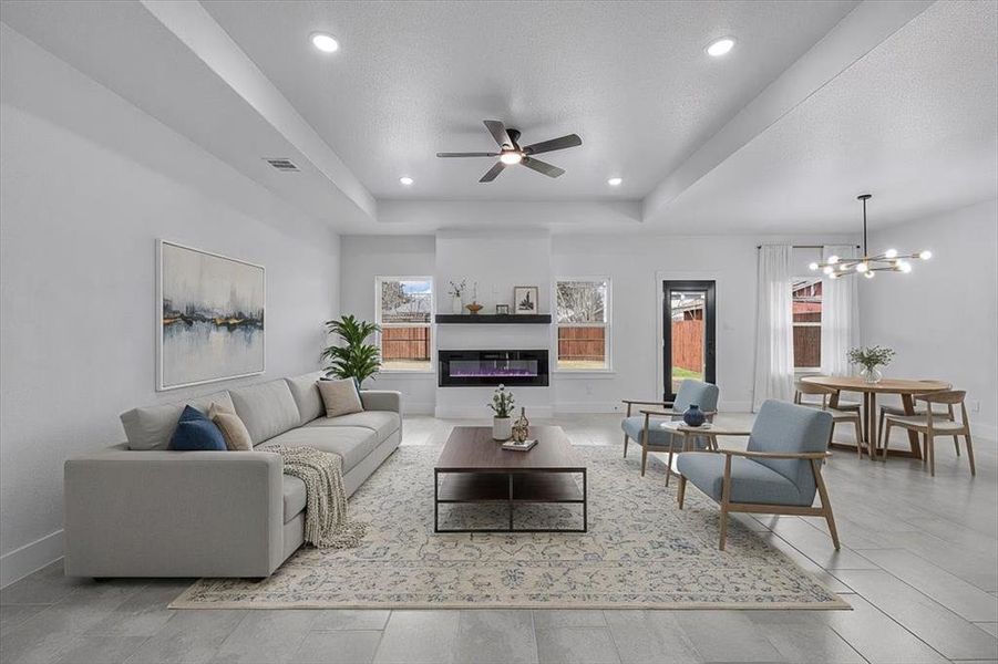 Furnished interior view inside a new home in , Fort Worth (Image 14). Furnished interior view inside a new home in , Fort Worth (Image 14).