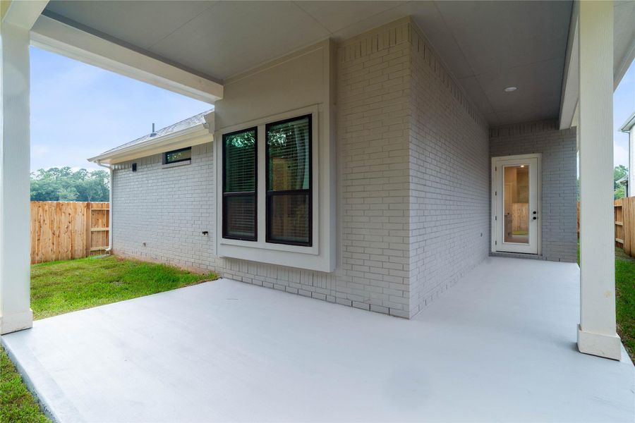 This extended covered patio gives you plenty of room for an outdoor kitchen, dynamic dining setup, and separate lounge area. This extended covered patio gives you plenty of room for an outdoor kitchen, dynamic dining setup, and separate lounge area.