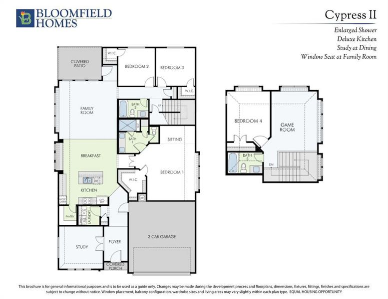 2D floor plan layout of this home in Creekview Meadows, Pilot Point, TX (Image 5).