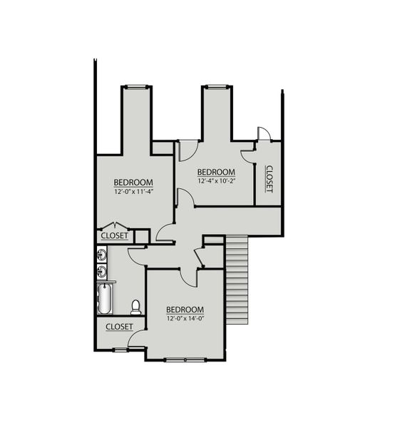 2D floor plan layout for the Lincoln by DSLD Homes in Saddlebrook, Murfreesboro, TN (Image 3). 2D floor plan layout for the Lincoln by DSLD Homes in Saddlebrook, Murfreesboro, TN (Image 3).