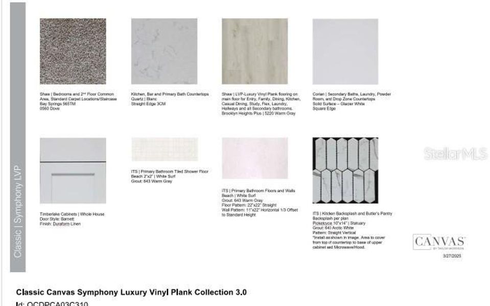 Sample of building materials used in homes in Esplanade at Wiregrass Ranch, Wesley Chapel (Image 17).