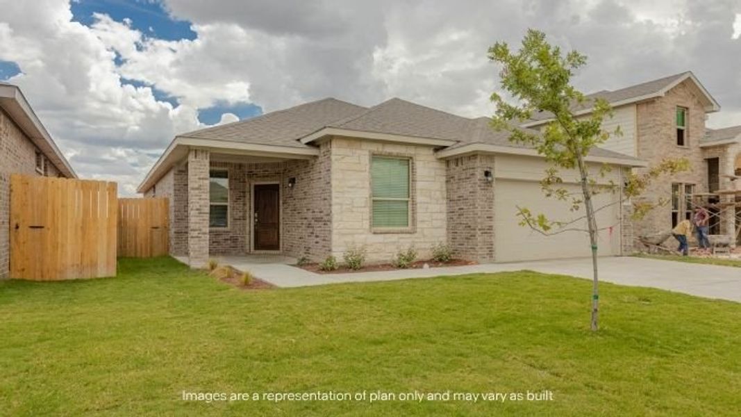 Front exterior of a new home in Mustang Ridge, Andrews, TX, highlighting curb appeal (Image 15).