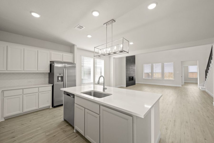 Furnished interior view inside a new home in Creekview Meadows, Pilot Point (Image 7).