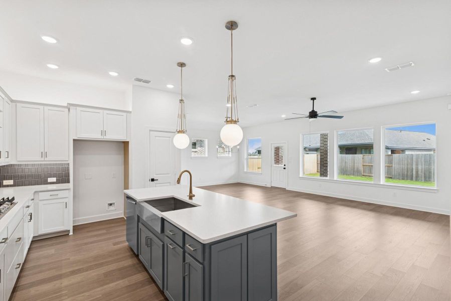 Furnished interior view inside a new home in Meridiana 55' Homesites, Manvel (Image 5).