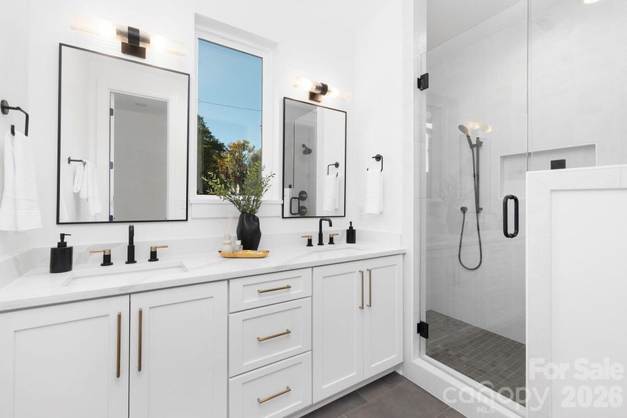 Furnished interior view inside a new home in , Charlotte (Image 9).