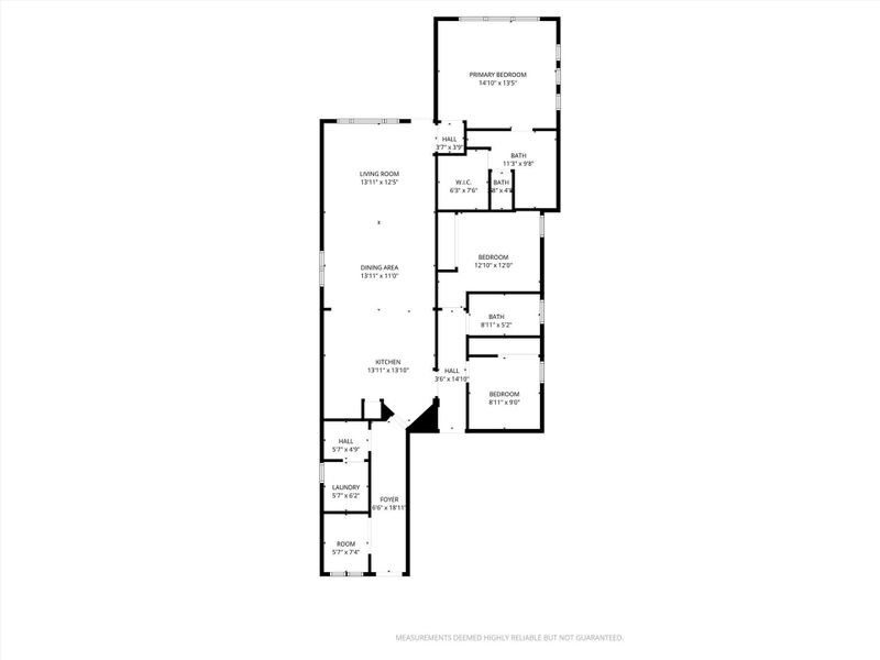 2D floor plan layout of this home in The Ridge at Trinity Ranch, Elgin, TX (Image 5).