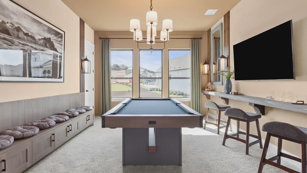 Representative furnished interior of a home built from the Melody by Chesmar Homes in Newhaven, Manor (Image 6).
