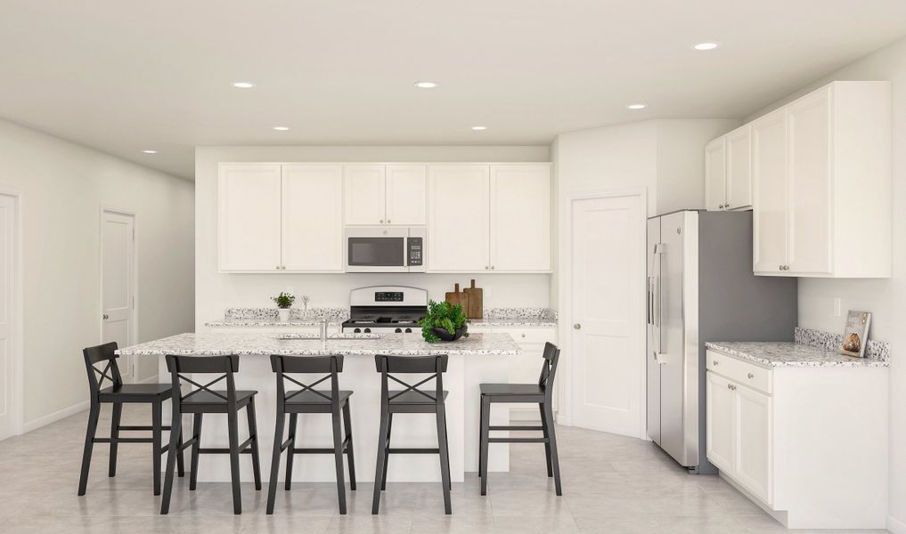 Kitchen with granite countertops Kitchen with granite countertops