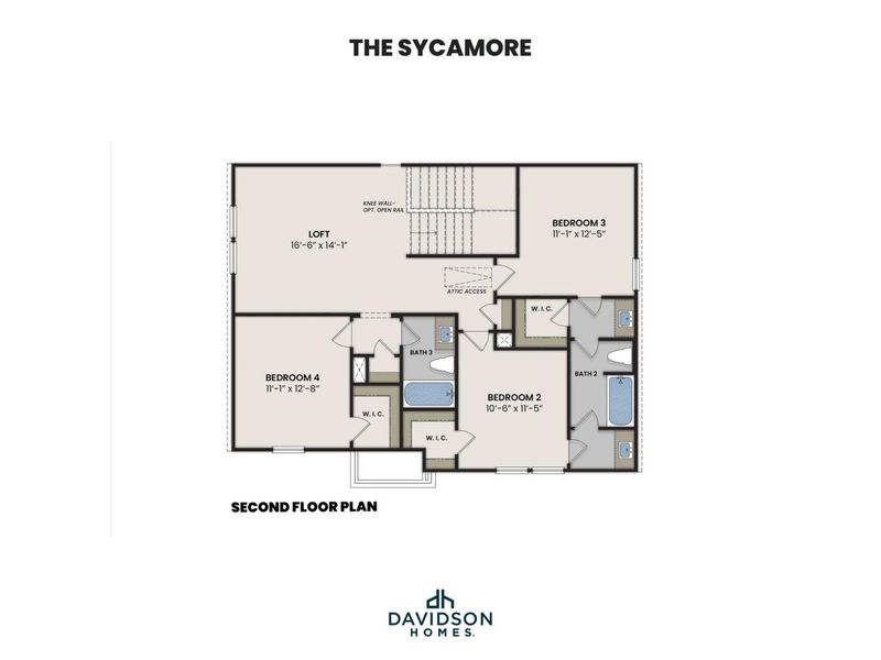 2D floor plan layout for the The Sycamore A by Davidson Homes LLC in Morgan Meadows, San Antonio, TX (Image 4). 2D floor plan layout for the The Sycamore A by Davidson Homes LLC in Morgan Meadows, San Antonio, TX (Image 4).
