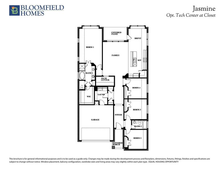 Jasmine Opt Tech Center at Closet Floor Plan