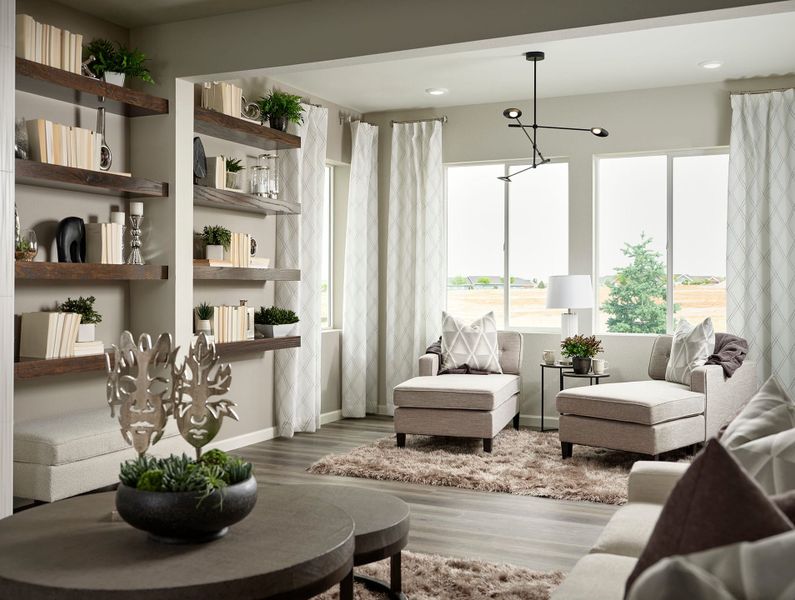 Representative furnished interior of a home built from the 4031 by Tri Pointe Homes in Reunion, Commerce City (Image 7).