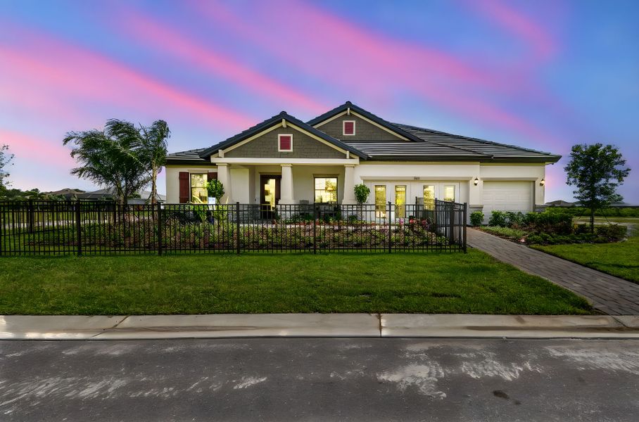 Representative exterior photo of a completed home built from the Joyce by William Ryan Homes in Pinecone Reserve, Brooksville, FL (Image 26).