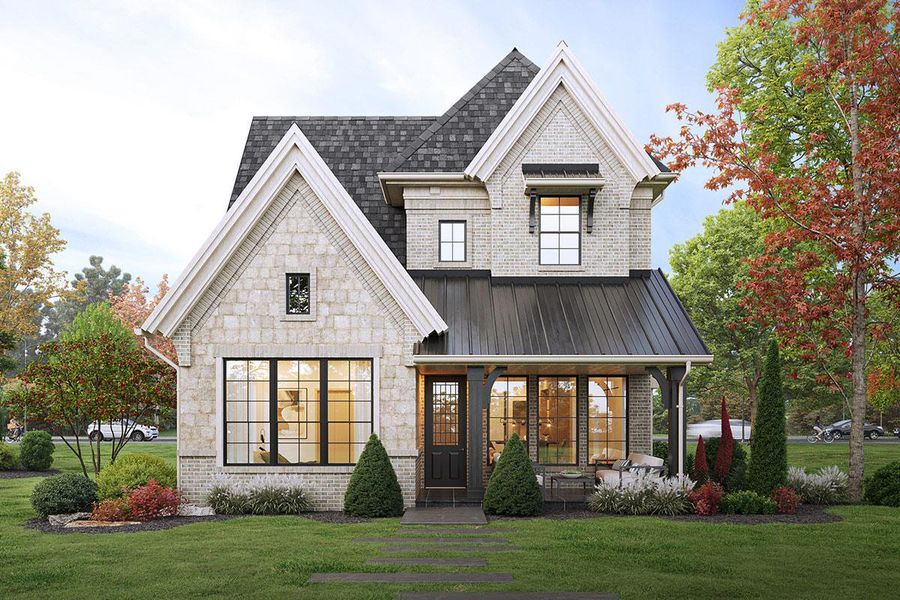 Representative exterior photo of a completed home built from the Royal Lakes by Grand Homes in Walton Ridge, Corinth, TX (Image 17).