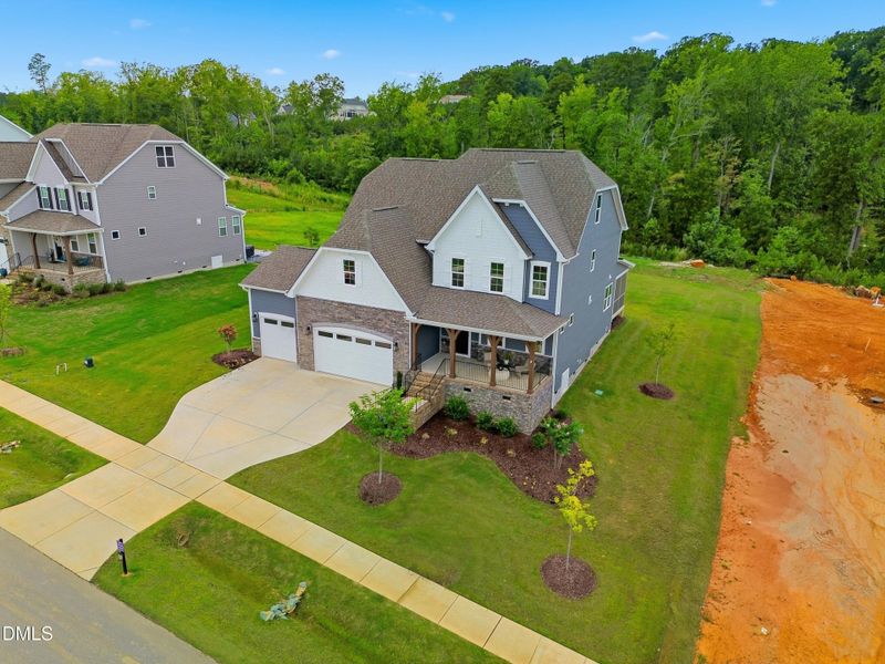 Front exterior of a new home in The View, Durham, NC, highlighting curb appeal (Image 24).