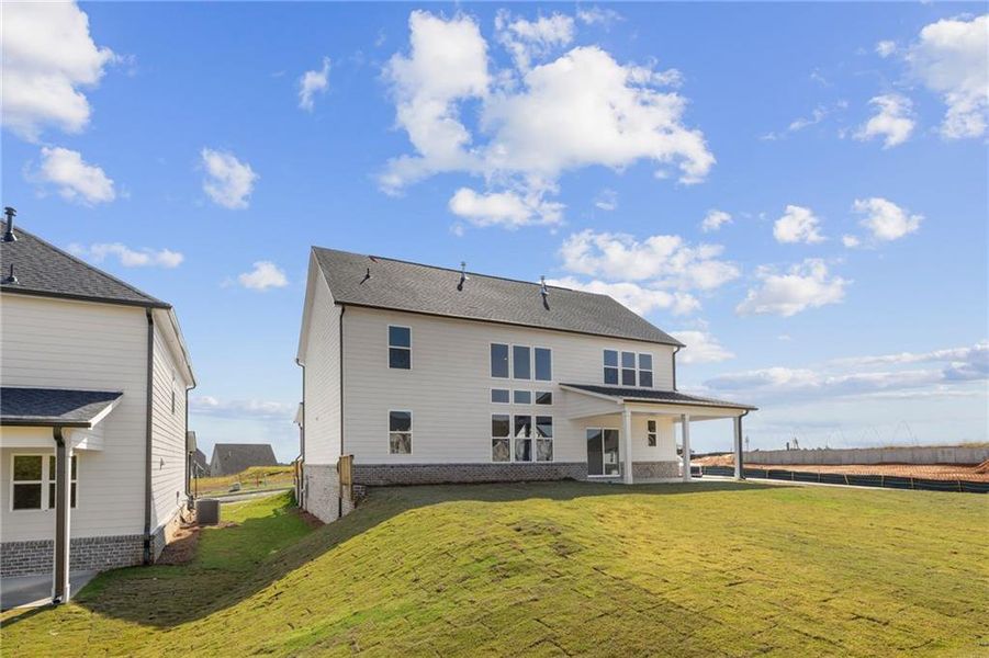 Exterior details and patio area of a home in The Estates at Gainesville Township, Gainesville (Image 4). Exterior details and patio area of a home in The Estates at Gainesville Township, Gainesville (Image 4).
