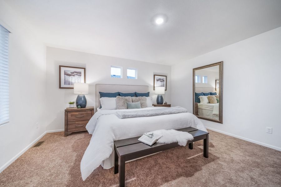Furnished interior view inside a new home in Banning Lewis Ranch - New Homes Colorado Springs, Colorado Springs (Image 12). Furnished interior view inside a new home in Banning Lewis Ranch - New Homes Colorado Springs, Colorado Springs (Image 12).