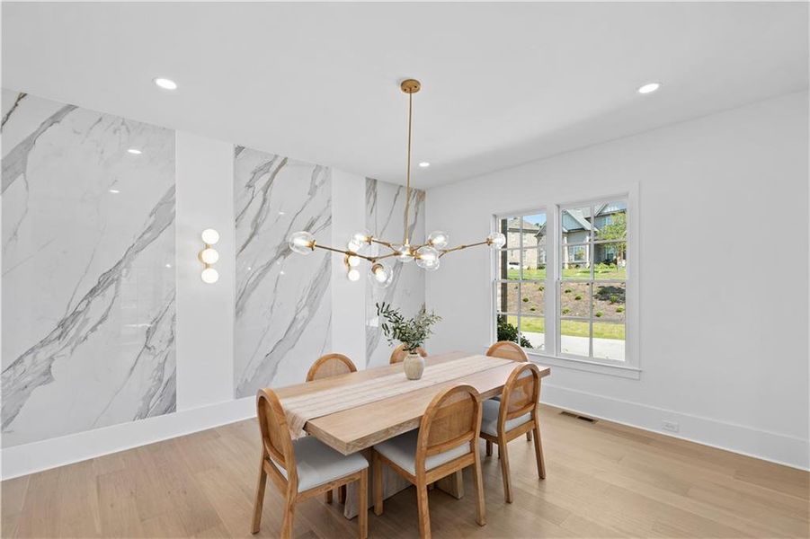 Furnished interior view inside a new home in , Suwanee (Image 38).