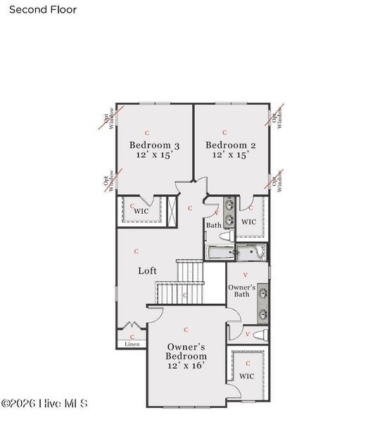 2D floor plan layout of this home in Fords Reach, Bolivia, NC (Image 5).