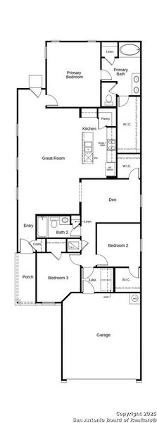 2D floor plan layout of this home in Southton Cove, Elmendorf, TX (Image 3).