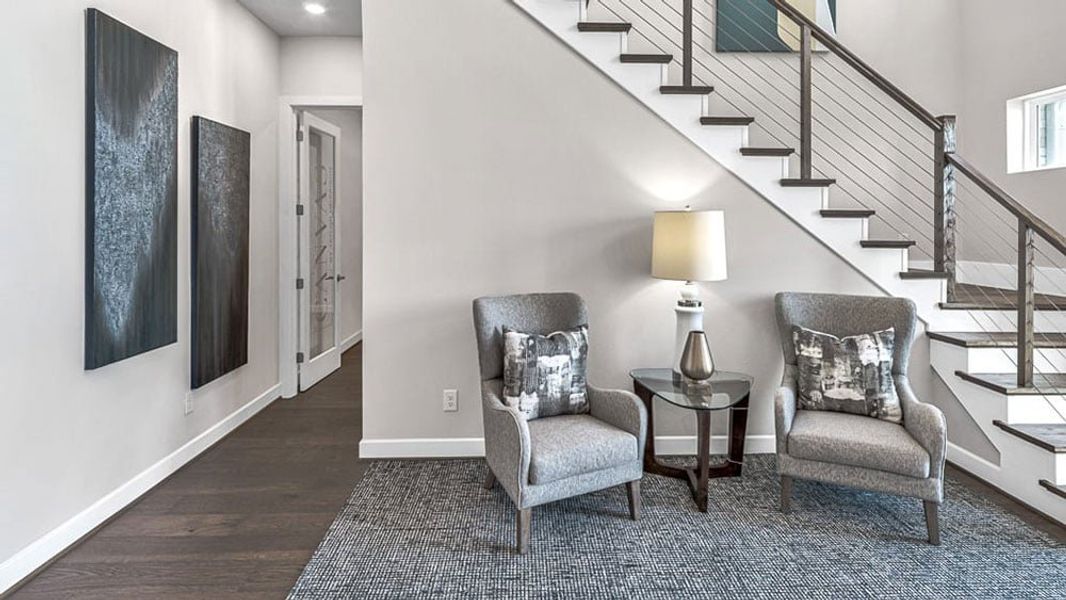 Furnished interior view inside a new home in Avalon at Cypress, Cypress (Image 12). Furnished interior view inside a new home in Avalon at Cypress, Cypress (Image 12).