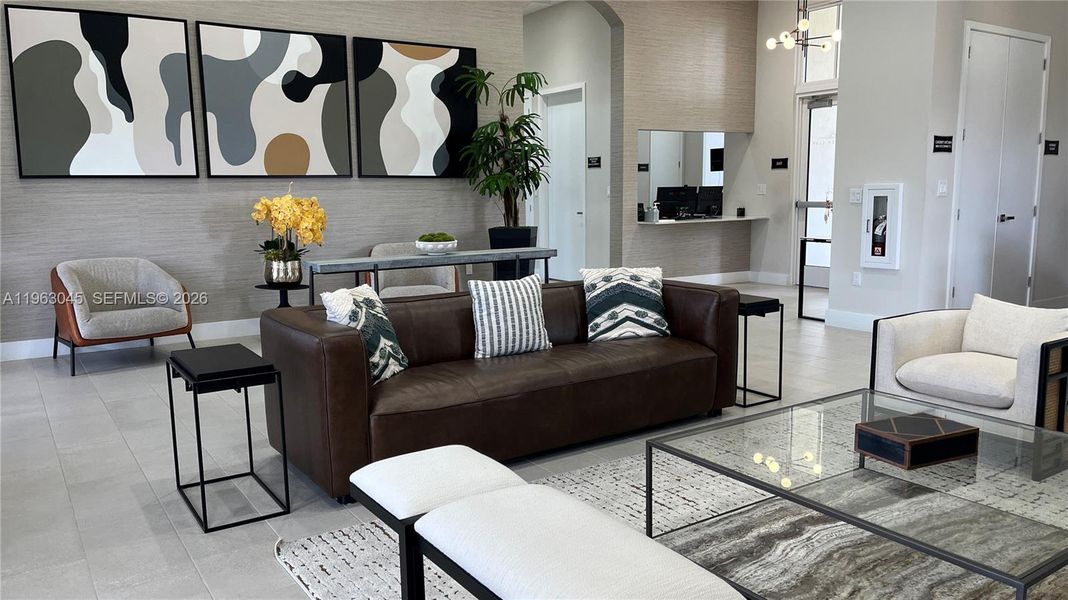 Furnished interior view inside a new home in , Miami (Image 55). Furnished interior view inside a new home in , Miami (Image 55).