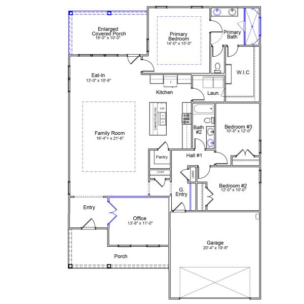 2D floor plan layout of this home in Arcadia, Myrtle Beach, SC (Image 2).