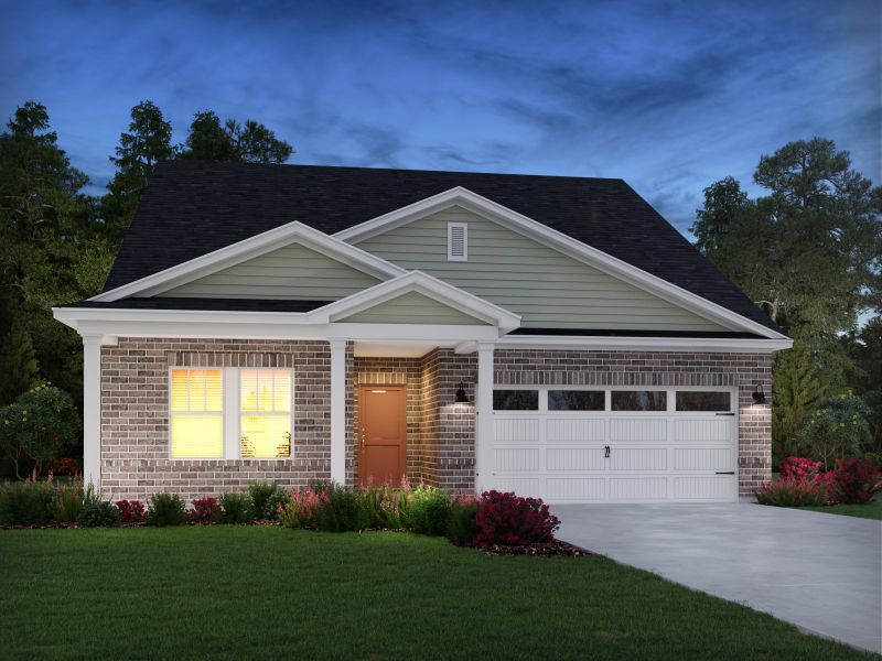 Front exterior of a new home in Brighton Springs, York, SC, highlighting curb appeal (Image 1). Front exterior of a new home in Brighton Springs, York, SC, highlighting curb appeal (Image 1).