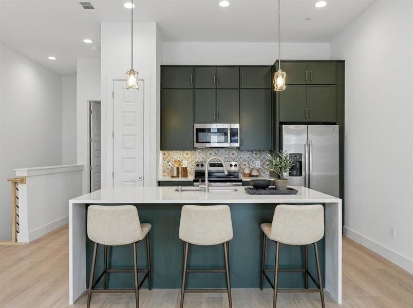 Furnished interior view inside a new home in , Dallas (Image 6).