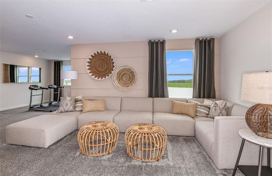 Furnished interior view inside a new home in Del Webb River Reserve, Spring Hill (Image 7). Furnished interior view inside a new home in Del Webb River Reserve, Spring Hill (Image 7).