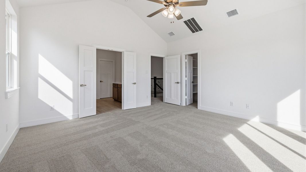 Representative furnished interior of a home built from the Paloma by Brightland Homes in Bridgeland Central, Cypress (Image 17).
