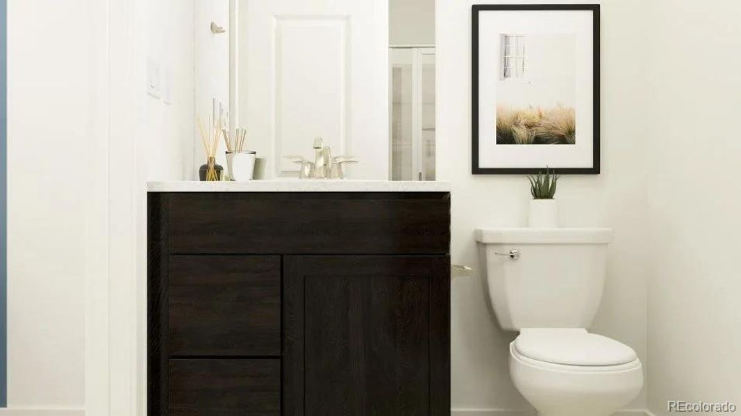 Furnished interior in a model home at Vermilion Creek: The Skyline Collection in Centennial (Image 5).