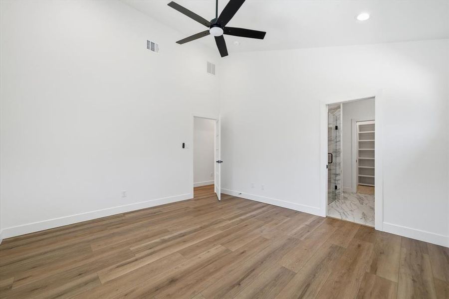 Vaulted ceilings in master!