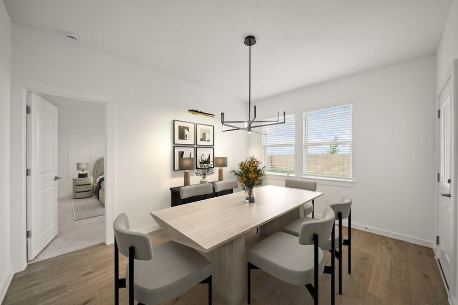 Sun-lit dining area (*Photo not of actual home and used for illustration purposes only.)