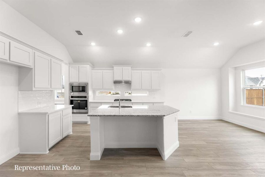 Representative furnished interior of a home built from the Carrollton by Pacesetter Homes in Creekview Meadows, Pilot Point (Image 7). Representative furnished interior of a home built from the Carrollton by Pacesetter Homes in Creekview Meadows, Pilot Point (Image 7).
