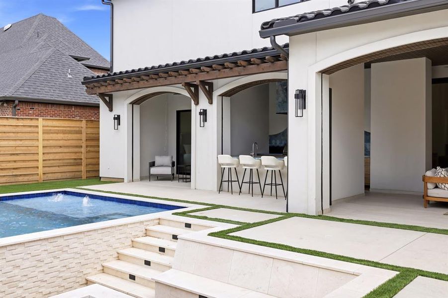 Exterior details and patio area of a home in , Dallas (Image 22).
