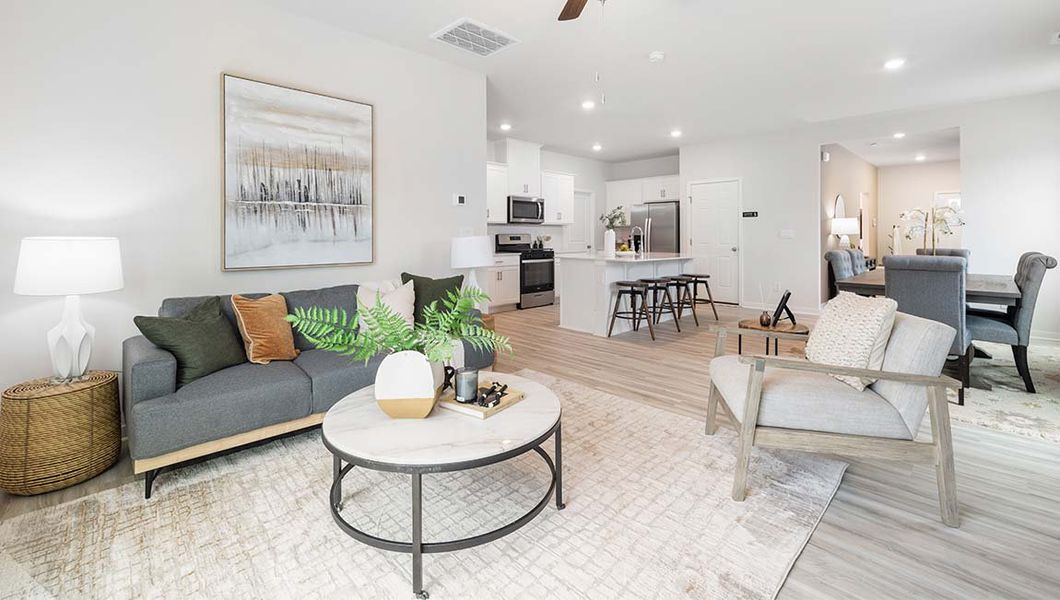 Furnished interior view inside a new home in Reedy Creek Preserve, Charlotte (Image 10).