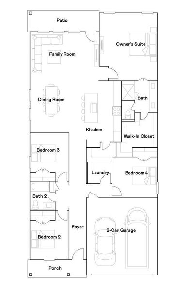 2D floor plan layout of this home in Cypress Green, Hockley, TX (Image 2). 2D floor plan layout of this home in Cypress Green, Hockley, TX (Image 2).