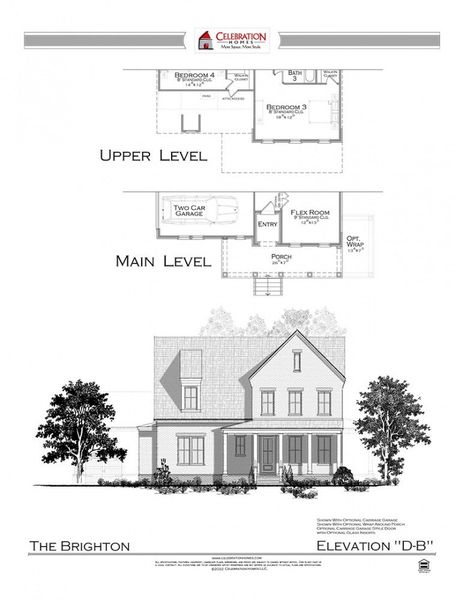 Representative rendering of the exterior for the Brighton by Celebration Homes (Image 5). Representative rendering of the exterior for the Brighton by Celebration Homes (Image 5).