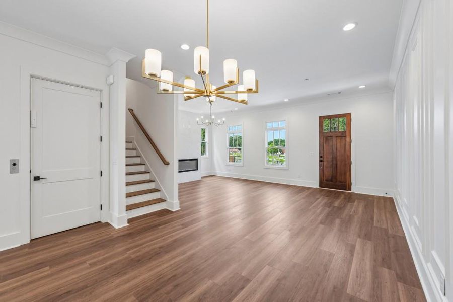 Spacious, unfurnished interior of a new home in Skyview On Broad, Sugar Hill (Image 31). Spacious, unfurnished interior of a new home in Skyview On Broad, Sugar Hill (Image 31).