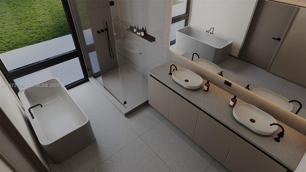 Furnished interior view inside a new home in , Plantation (Image 18).