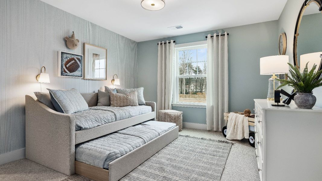 Representative furnished interior of a home built from the Stonefield by DRB Homes in Weavers Pointe, Zebulon (Image 45).