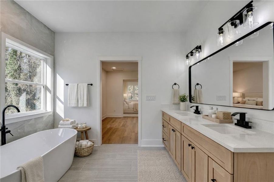 Furnished interior view inside a new home in , Sugar Hill (Image 14). Furnished interior view inside a new home in , Sugar Hill (Image 14).