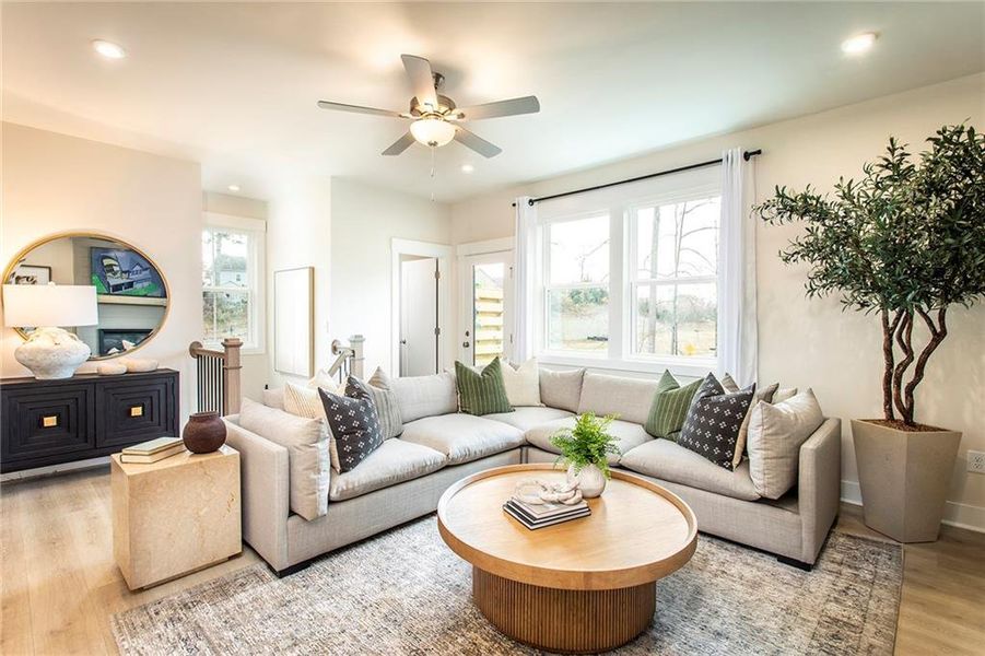 Furnished interior view inside a new home in Towne Village at Suwanee Dam, Sugar Hill (Image 28).